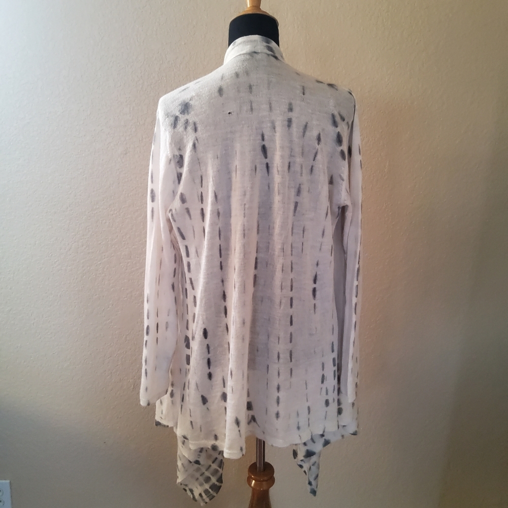 Eileen Fisher Alpaca Silk Drape Tie Die Cardigan Size L - Picture 7 of 14
